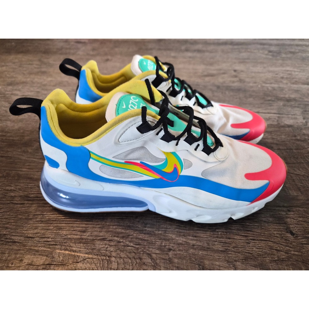 Nike Air Max 270 React Legend Womens Shoes Summit White Blue CT1634-100 Size 10